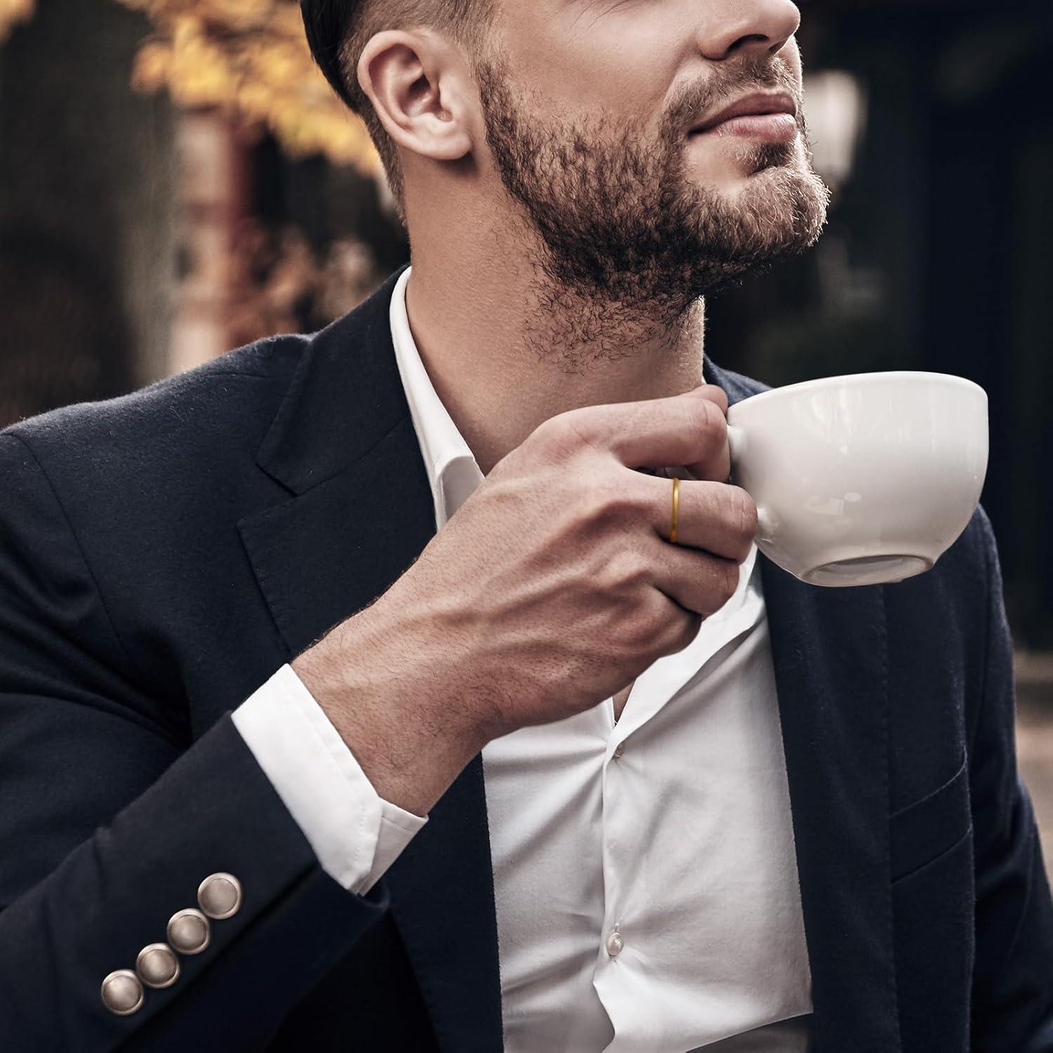 imageKing Will Wedding Band for Men Women 24678mm Domed Matte Brushed Tungsten Carbide Rings SolidDual Color Engagement Rings Comfort FitGold2mm