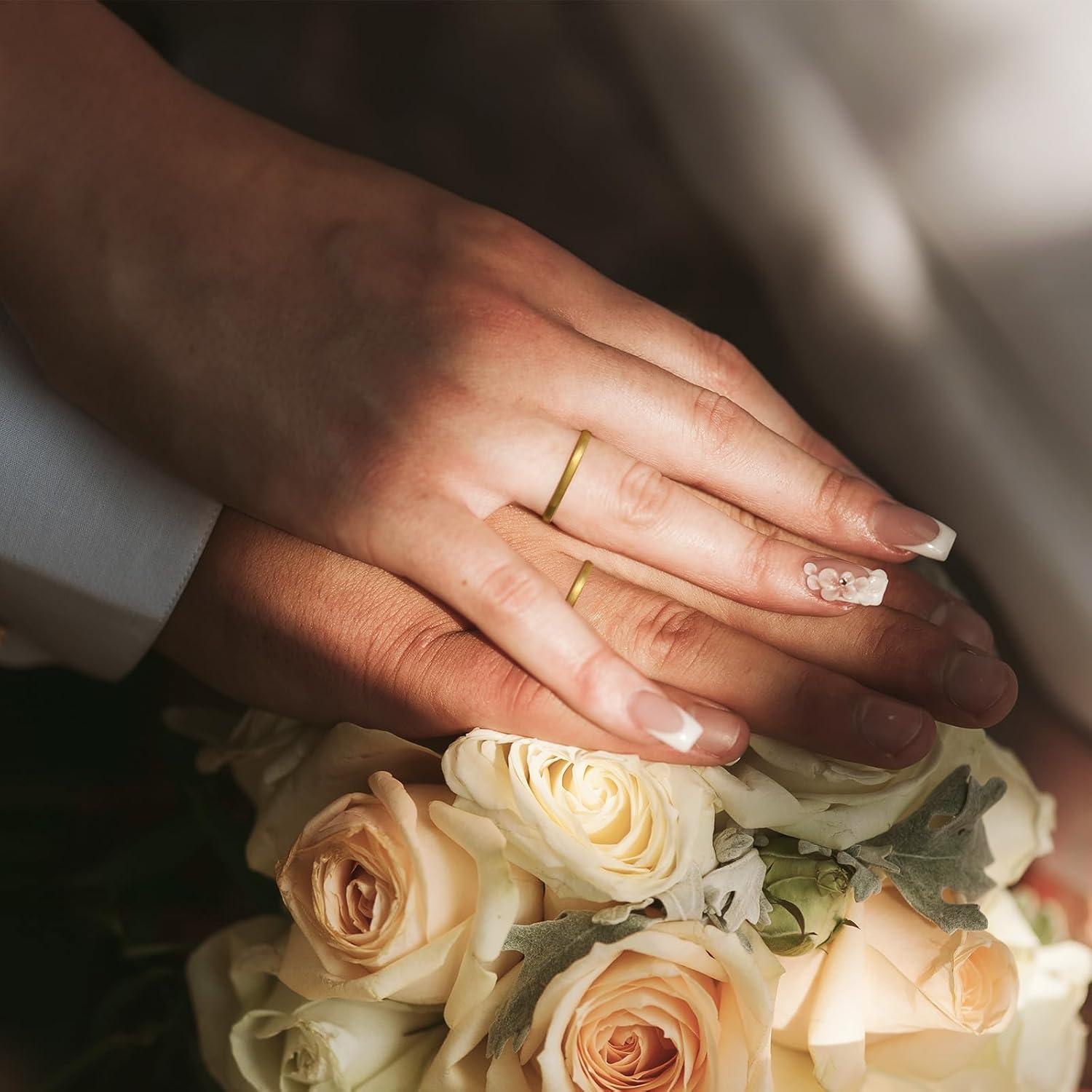 imageKing Will Wedding Band for Men Women 24678mm Domed Matte Brushed Tungsten Carbide Rings SolidDual Color Engagement Rings Comfort FitGold2mm