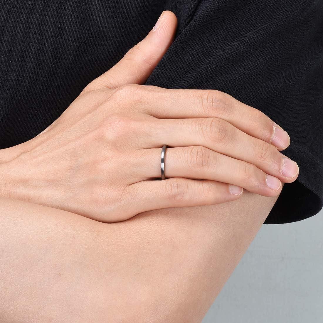 imageKing Will Wedding Band for Men Women 24678mm Domed Matte Brushed Tungsten Carbide Rings SolidDual Color Engagement Rings Comfort FitSilver2mm