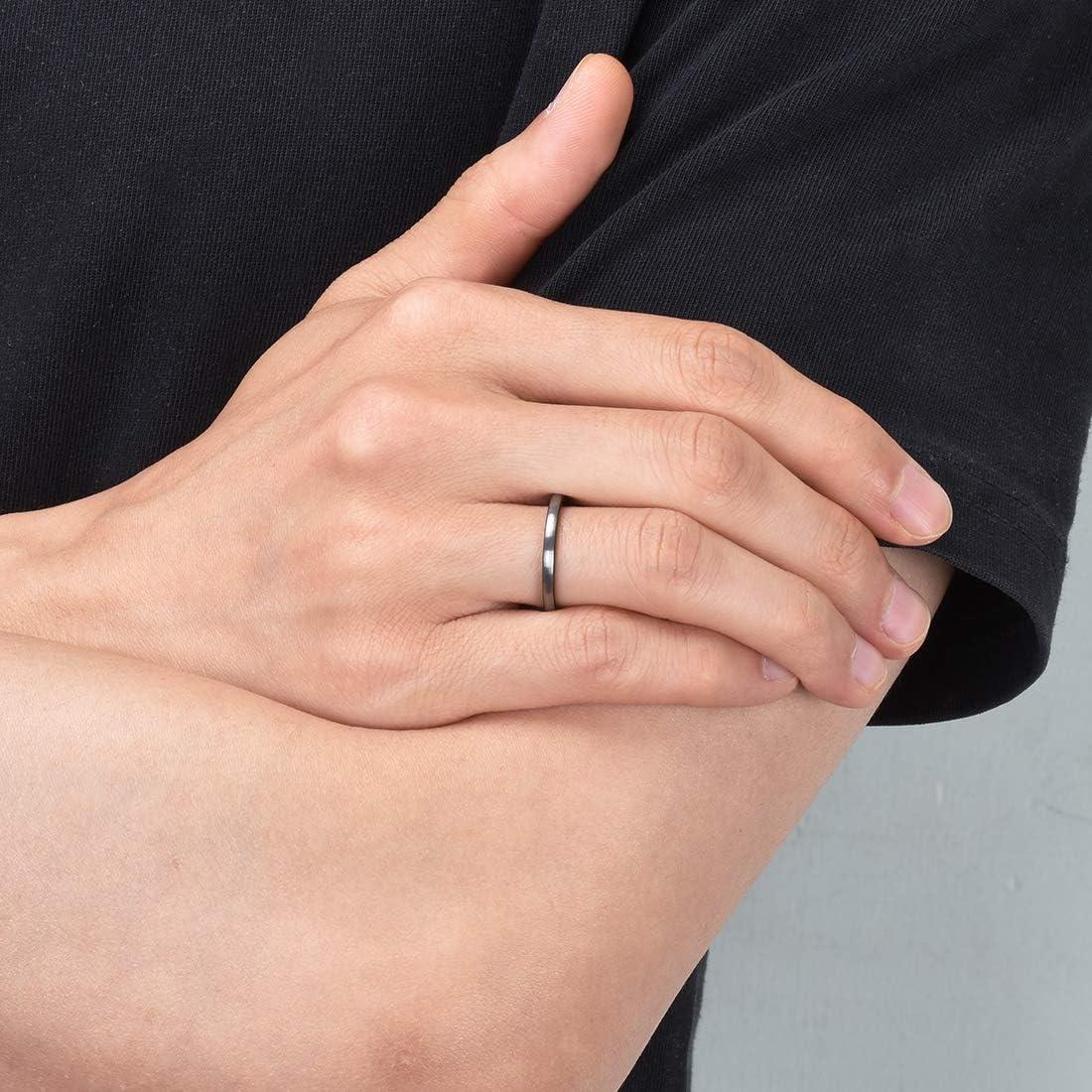 imageKing Will Wedding Band for Men Women 24678mm Domed Matte Brushed Tungsten Carbide Rings SolidDual Color Engagement Rings Comfort FitSilverBlack2mm