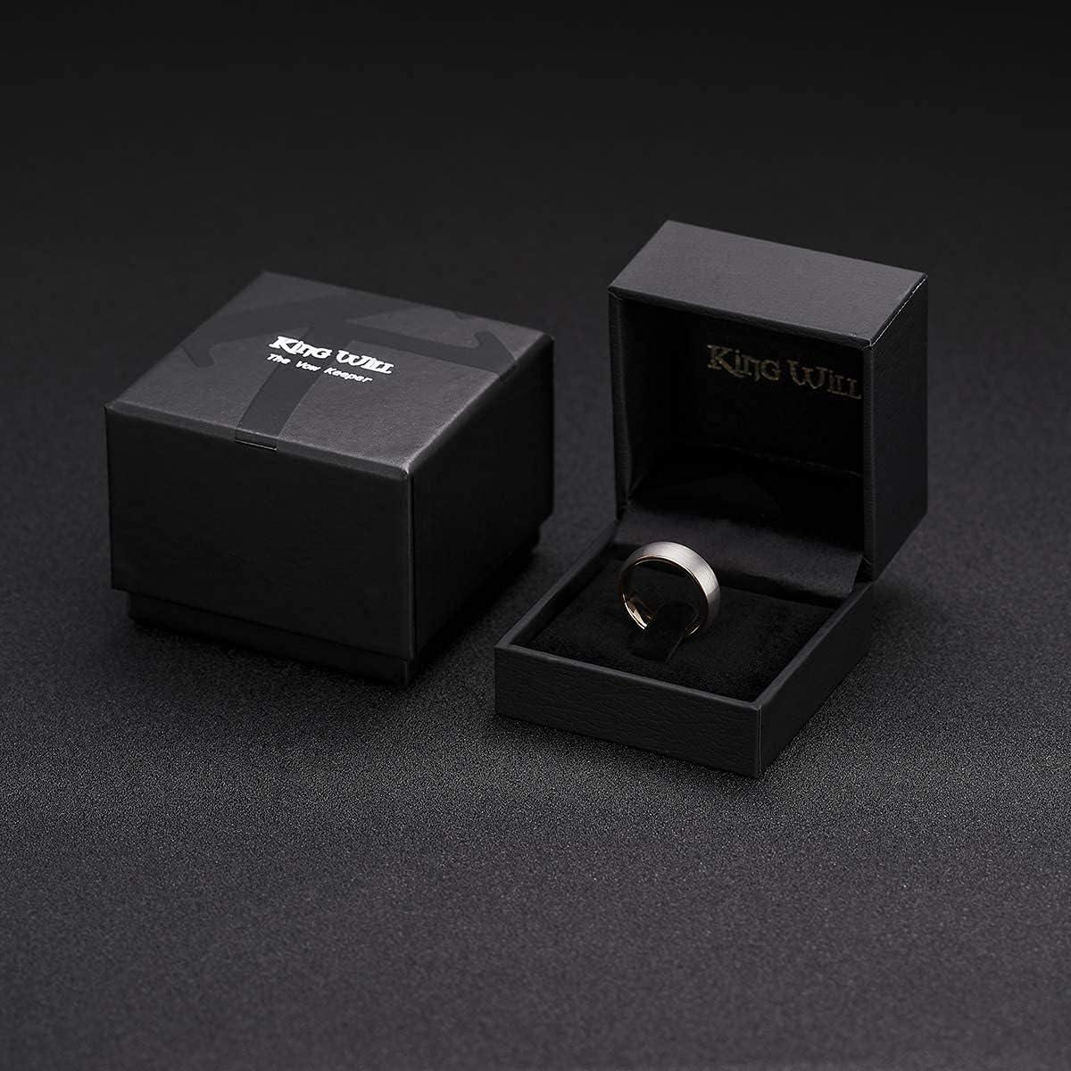 imageKing Will Wedding Band for Men Women 24678mm Domed Matte Brushed Tungsten Carbide Rings SolidDual Color Engagement Rings Comfort FitSilverRose Gold6mm