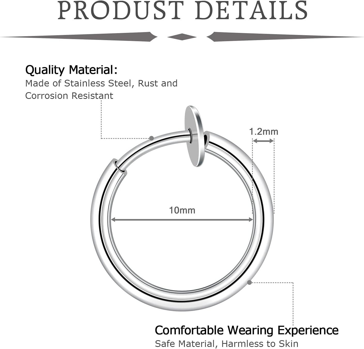 imageMayhoop 16g Cartilage Earrings Men Women Surgical Stainless Steel Tragus Piercing Jewelry Stud Hoop Forward Helix Rook Daith Conch EarringsSilver