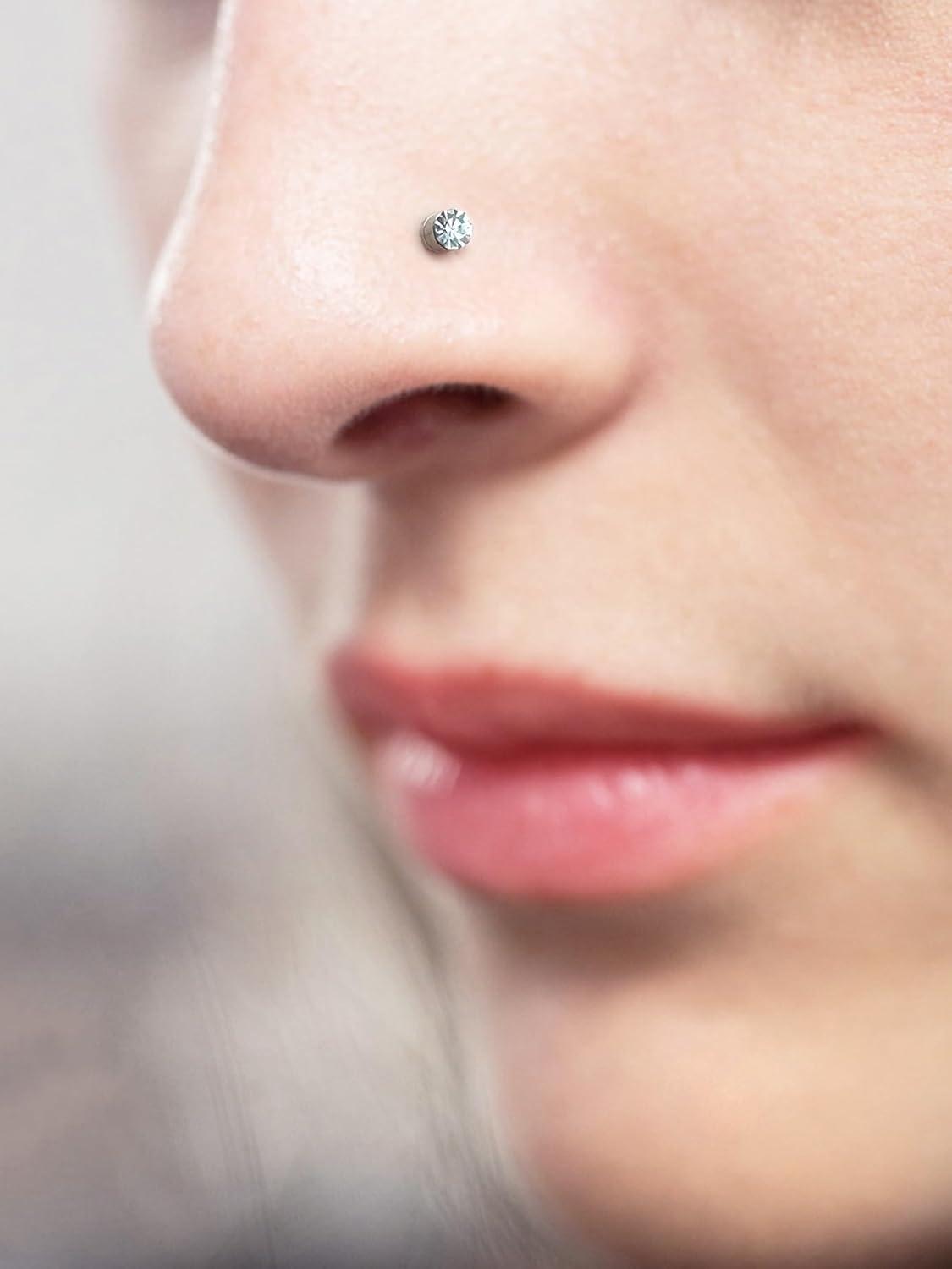 imageMayhoop Faux Nose Ring Hoops and Studs Fake Nose Piercing for Women and Men1Mix A