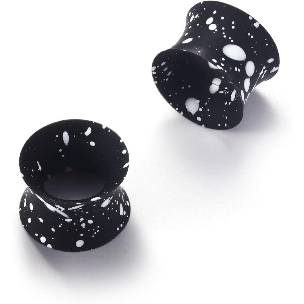 imageBodyBonita Implant Silicone Gauges for Ears 2Pcs Flexible Double Flared Earrings Expander Ear Gauges Eyelet Tunnel Plug Ear Stretching Kit Flesh Ear Piercing Jewelry for Women Men 8mm Wearable Length91614mm8mm