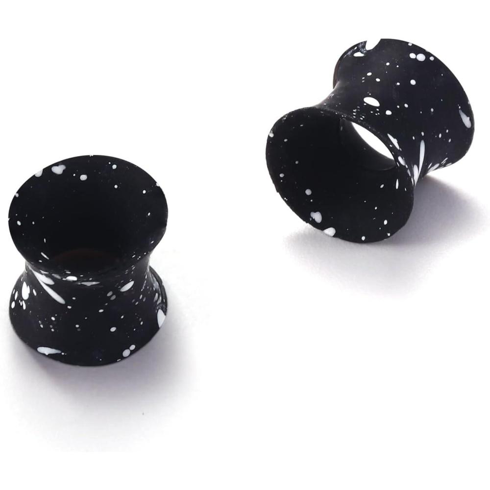 imageBodyBonita Implant Silicone Gauges for Ears 2Pcs Flexible Double Flared Earrings Expander Ear Gauges Eyelet Tunnel Plug Ear Stretching Kit Flesh Ear Piercing Jewelry for Women Men 8mm Wearable Length0G8mm8mm