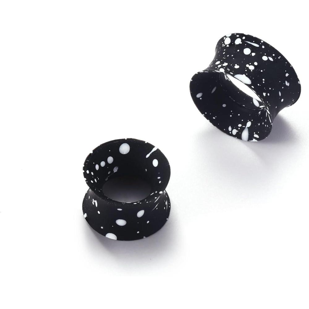 imageBodyBonita Implant Silicone Gauges for Ears 2Pcs Flexible Double Flared Earrings Expander Ear Gauges Eyelet Tunnel Plug Ear Stretching Kit Flesh Ear Piercing Jewelry for Women Men 8mm Wearable Length71611mm8mm