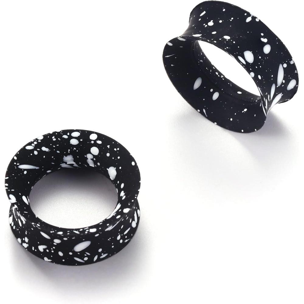 imageBodyBonita Implant Silicone Gauges for Ears 2Pcs Flexible Double Flared Earrings Expander Ear Gauges Eyelet Tunnel Plug Ear Stretching Kit Flesh Ear Piercing Jewelry for Women Men 8mm Wearable Length131620mm8mm