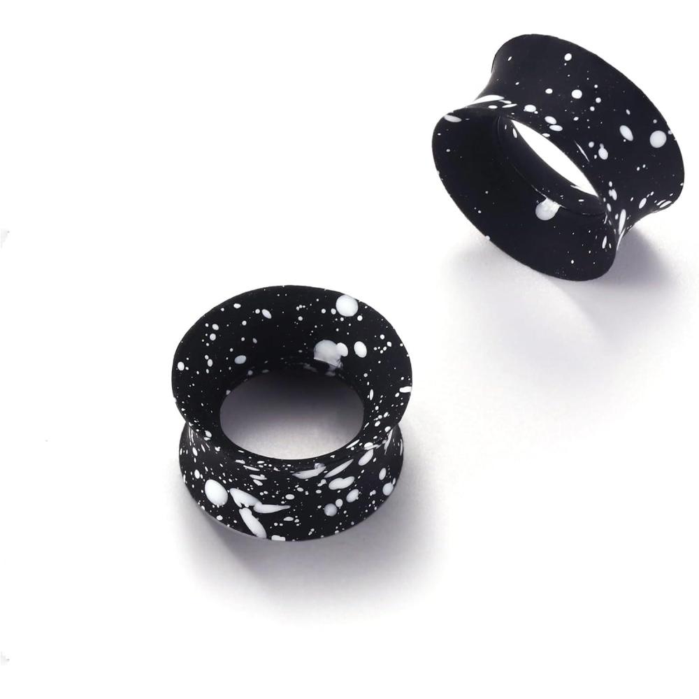 imageBodyBonita Implant Silicone Gauges for Ears 2Pcs Flexible Double Flared Earrings Expander Ear Gauges Eyelet Tunnel Plug Ear Stretching Kit Flesh Ear Piercing Jewelry for Women Men 8mm Wearable Length5816mm8mm