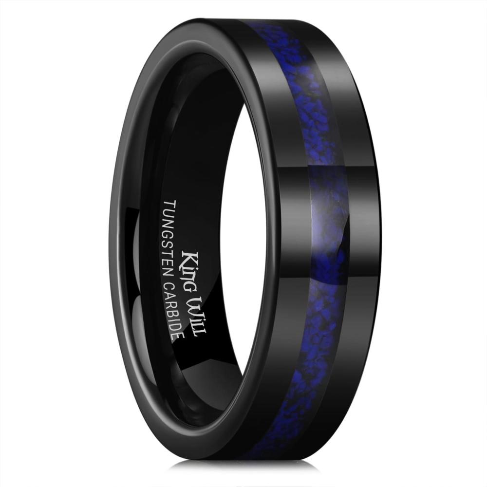 imageKing Will 8mm Wooden Wedding Band Celtic Deer Mens Rings Engagement Ring Anniversary Couple Bands Set Comfort Fit Size 614Black6mm