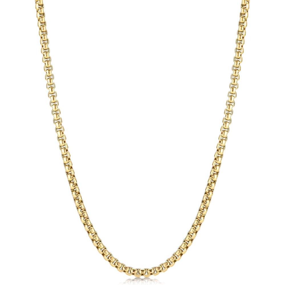 imageKing Will Cuban Chain for Men and Women 40mm Stainless Steel Mens Gold Chain Hip Hop Link NecklaceBGold40mm