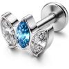 Silver-Blue CZ