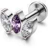 Silver-Purple CZ