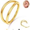14k Gold Plated-Double Hoop