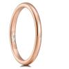 imageKing Will Glory 2mm Rose Gold Thin Tungsten Ring Wedding Band High Polished for Men Women 85