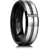 Gunmetal&Black-Cross Groove 7mm