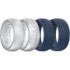 4 in Pack: Wave-Silver  Wave-Dark Blue  Geometry-Silver  Geometry-Dark Blue