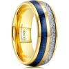 8mm Gold & Blue Maple Wood
