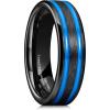 Black & Blue Two Groove 6mm
