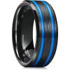 Black & Blue Two Groove 8mm
