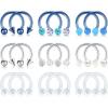 5#18Pcs-Blue&Silver&Clear-8mm(5/16