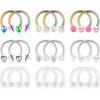 4#18Pcs-Colorful&Silver&Clear-8mm(5/16