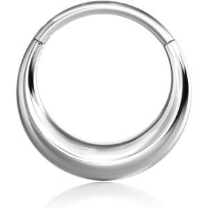 BodyBonita Titanium Septum Rings 16G – G23 Titanium Nose Ring Hoops for Men Women Septum Piercing Jewelry 8 mm 10 mm(Silver-Orbit)