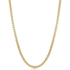King Will Cuban Chain for Men and Women 4.0mm Stainless Steel Men’s Gold Chain Hip Hop Link Necklace(B-Gold-4.0mm)
