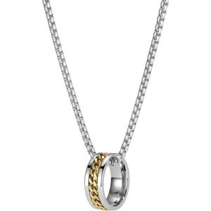 King Will Cuban Chain for Men and Women 4.0mm Stainless Steel Men’s Gold Chain Hip Hop Link Necklace(B-Silver)