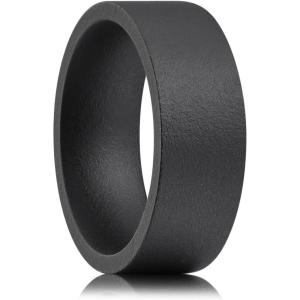 King Will Wooden Wedding Band for Men Women- 4-12mm Width in Black/Brown Wood Wedding Ring Domed Style, Comfort Fit and Promise Ring Size 8-13(Dalbergia Melanoxylon-8mm)