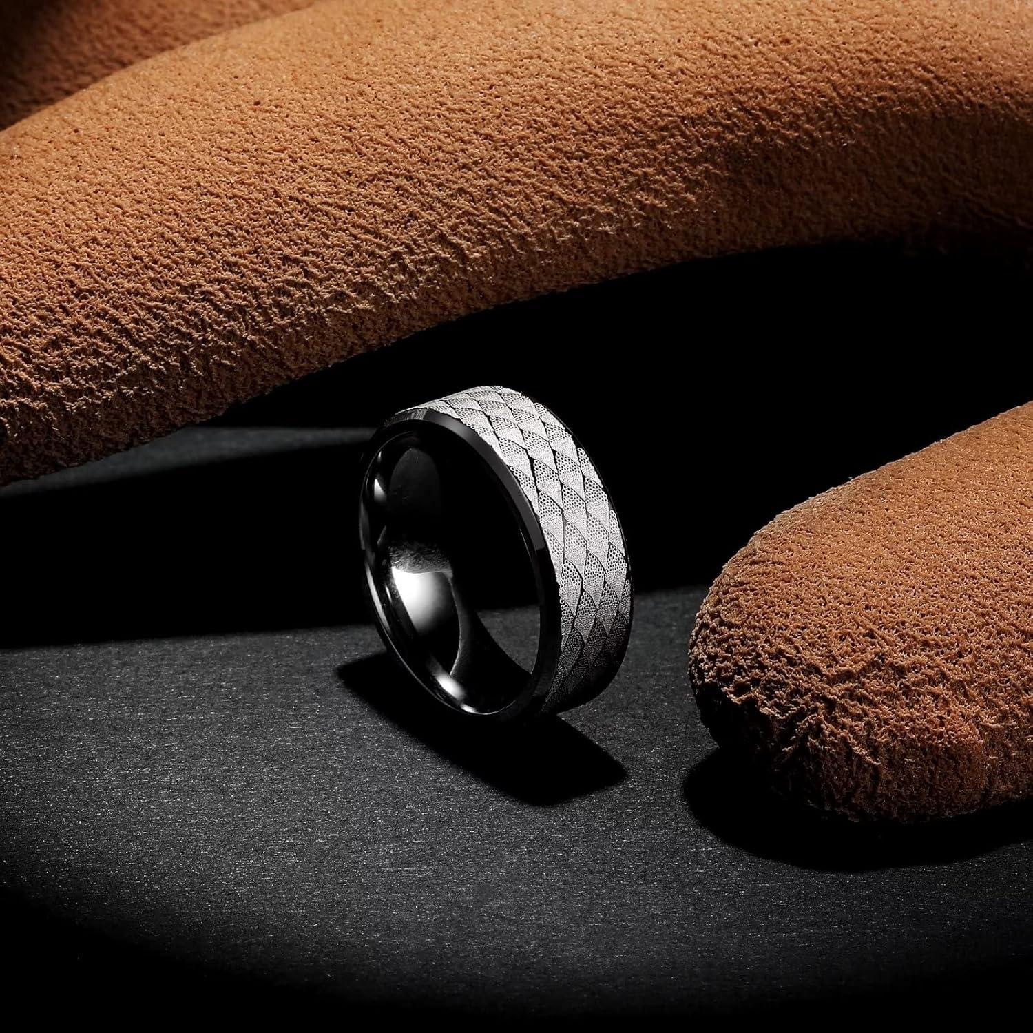 imageKing Will 6mm8mm Titanium Stainless Steel Ring for Men Wedding Band for Men Women Engagement Ring Comfort Fitsilver