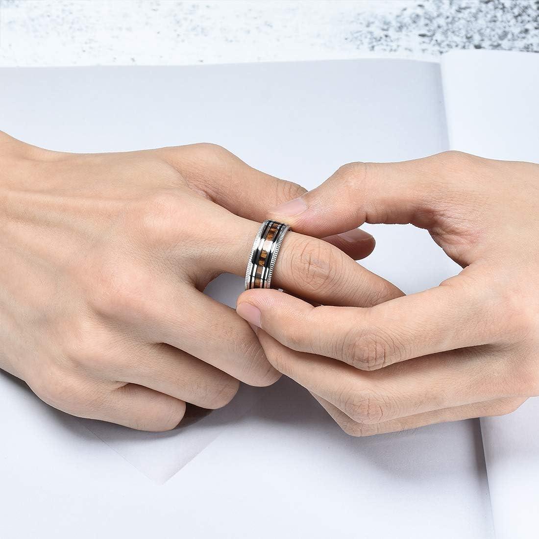 imageKing Will 6mm8mm Titanium Stainless Steel Ring for Men Wedding Band for Men Women Engagement Ring Comfort Fitsilverwood