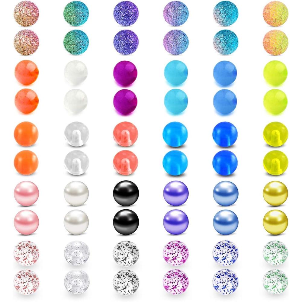 imageMayhoop 14G 16G Replacement Balls for Piercing Barbell Parts 3mm 5mm Stainless Steel ampamp Clear Flexible Balls for Women Men616G 3mm 35mm18