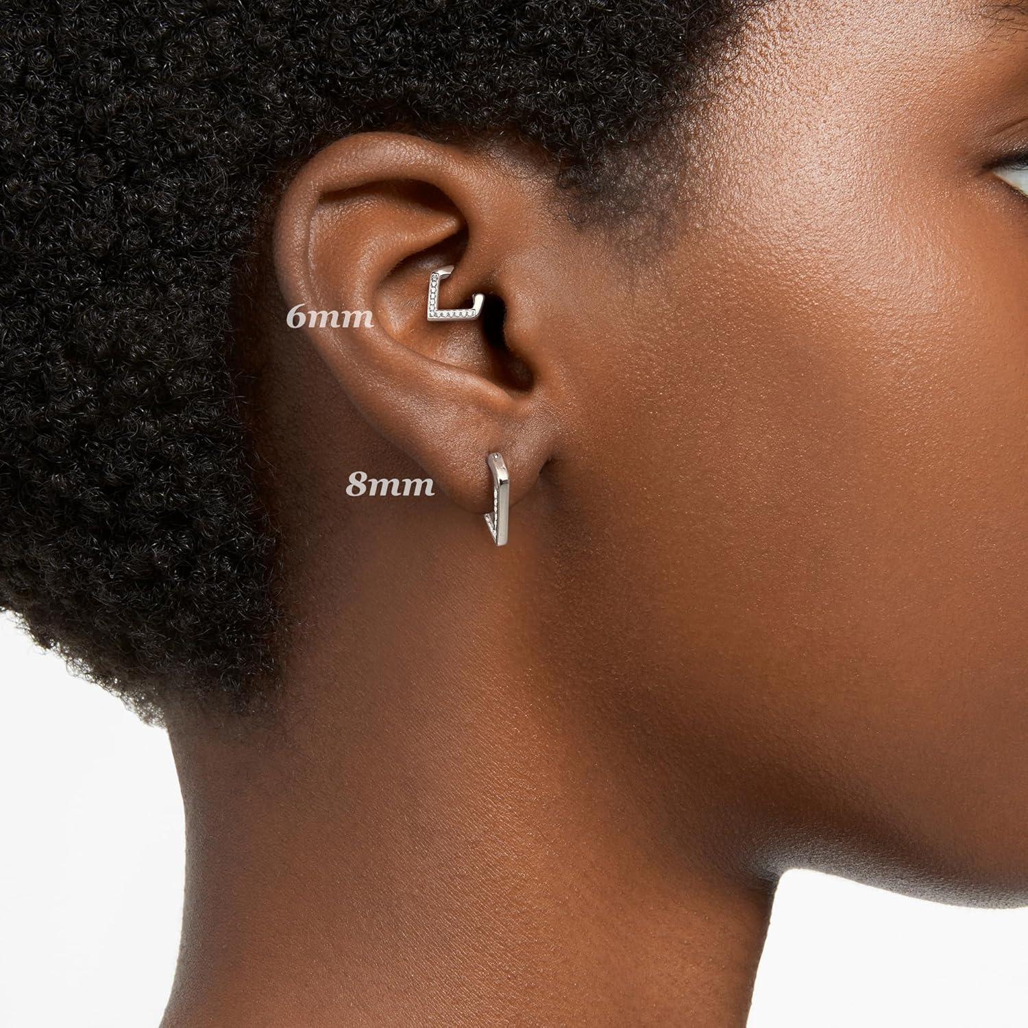 imageBodyBonita 16G Triangle Septum Rings Jewelry 316L Stainless Steel Nose Rings Hoops CZ Nostril Piercings Clicker Daith Conch Tragus Rook Earring for Women Men 68mm 14K Gold PlatedSilverSilver Clear CZ5A