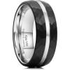 8MM Black-Silver Groove