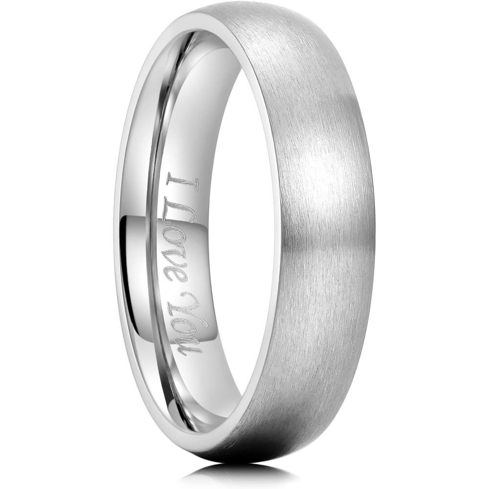 image:imageKing Will Titanium Wedding Band for Men Women Size 416AAll silver5mmLOVE