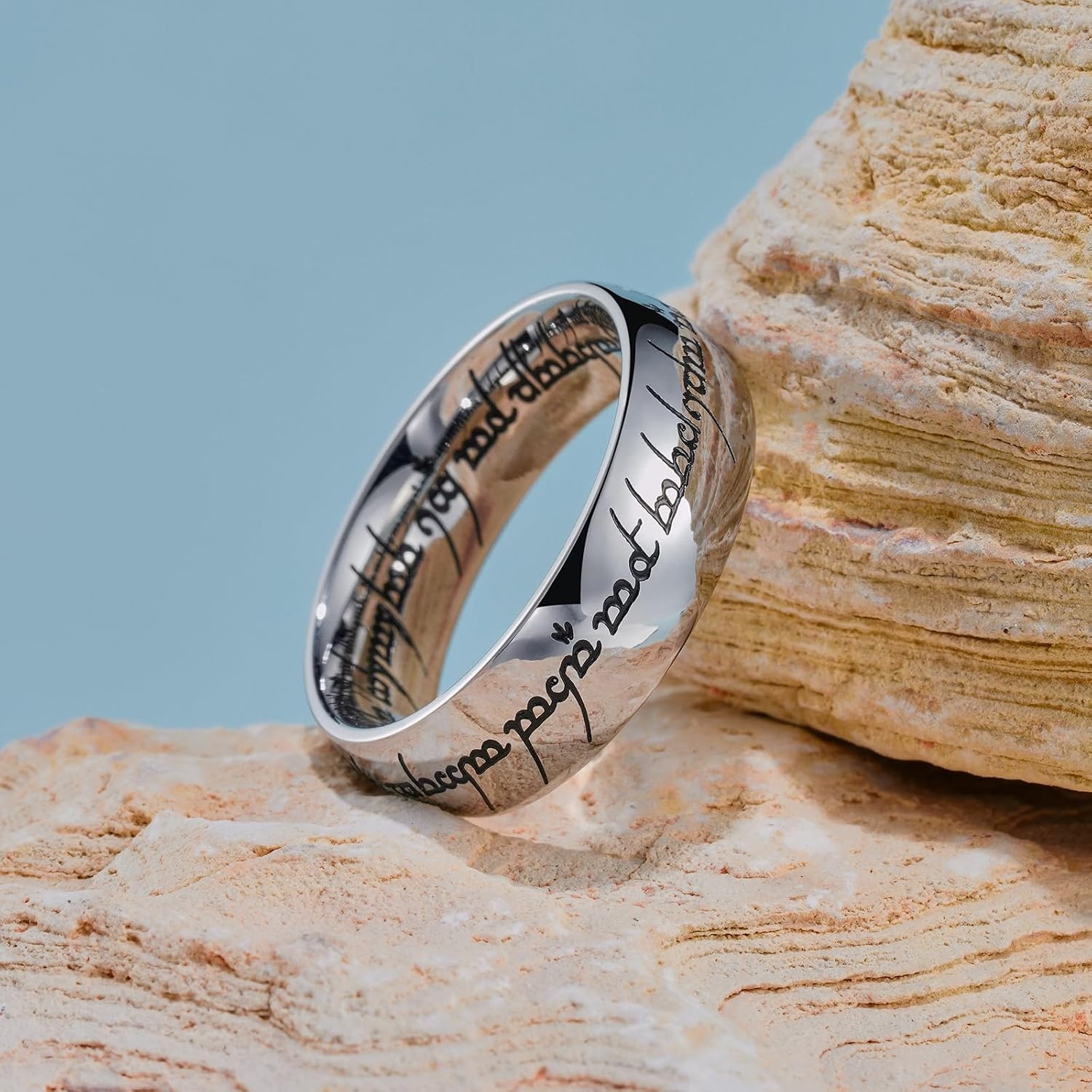 image:imageKing Will 316L Stainless Steel Wedding Band for Men WomenASliver Black