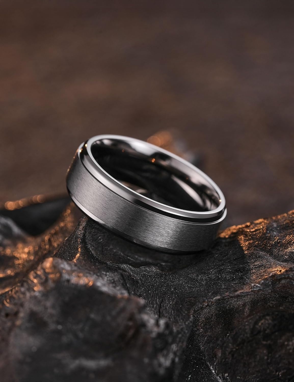 image:imageKing Will Titanium Wedding Band for Men WomenBGold8mm