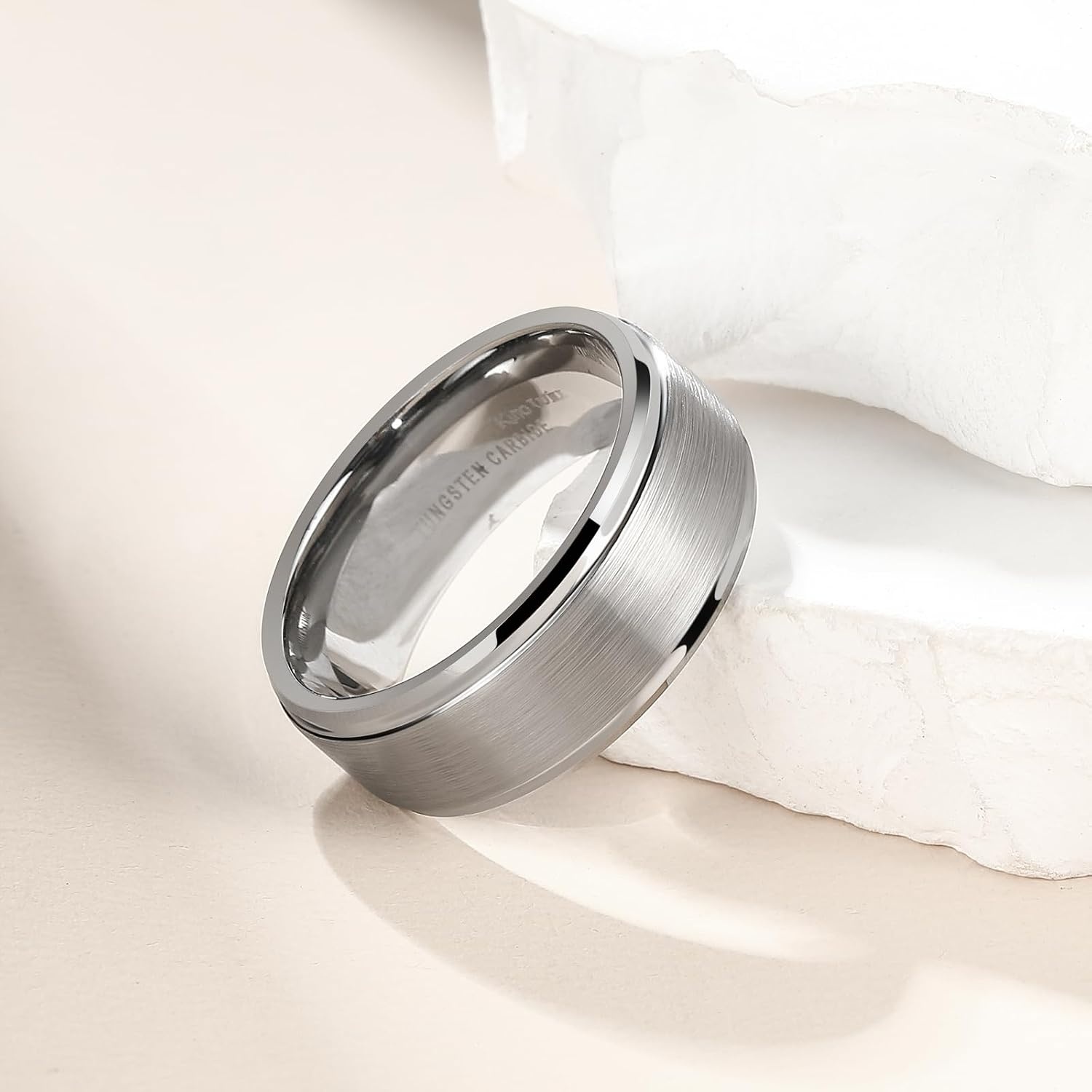 image:imageKing Will Classic Tungsten Wedding Band for Men WomenAsilver 9mm