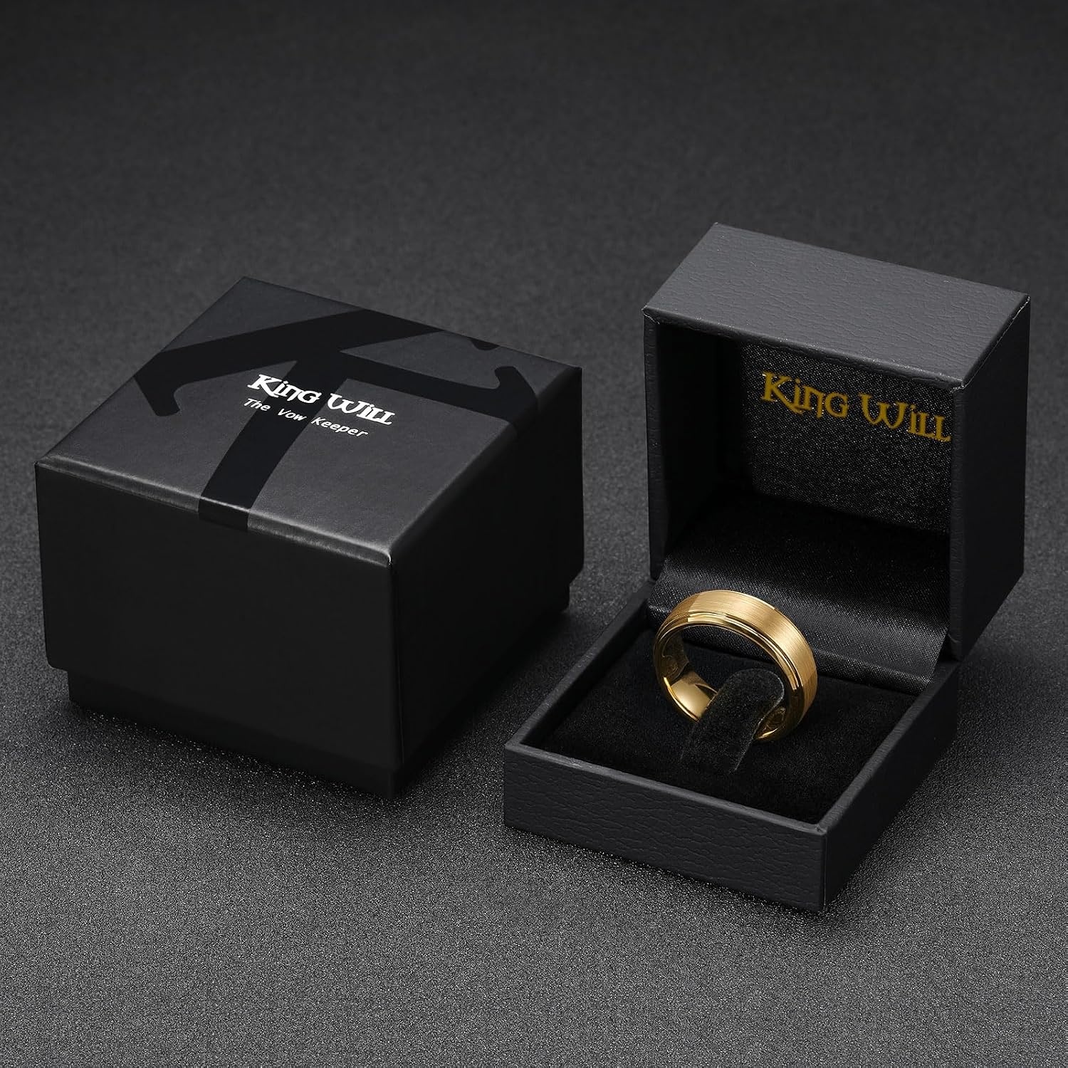 image:imageKing Will Classic Tungsten Wedding Band for Men WomenEgold 7mm