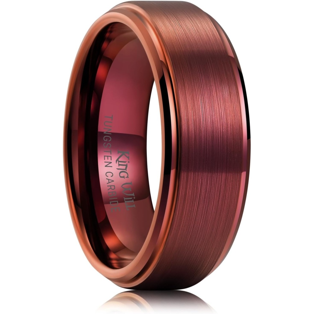 image:imageKing Will Classic Tungsten Wedding Band for Men WomenFred 8mm